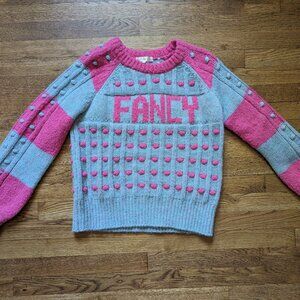 LoveShackFancy Fancy Pink Blue Sweater Size XS